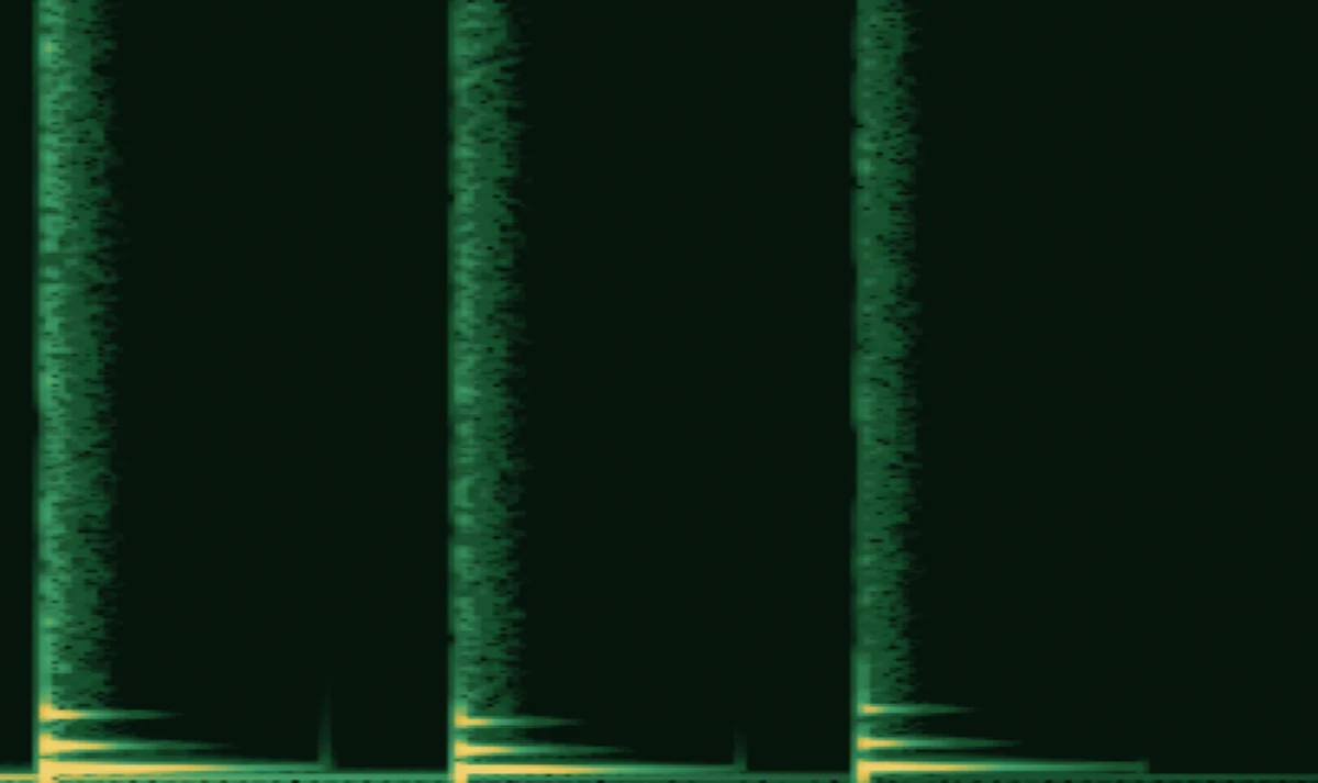 Spectrogram of a durian knock recording